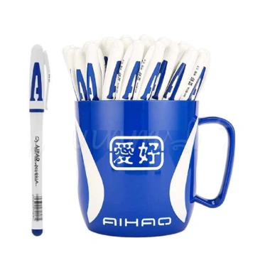 Cốc 48 cây bút gel Chữ A Aihao Hoa Việt loại 1 viết êm trơn giá ưu đãi 42.000₫
