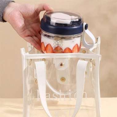 Cốc ăn sáng ZOOMING 650ml - Bát sữa chua cầm tay, hộp yến mạch chống rò rỉ, tái sử dụng, giảm 19%