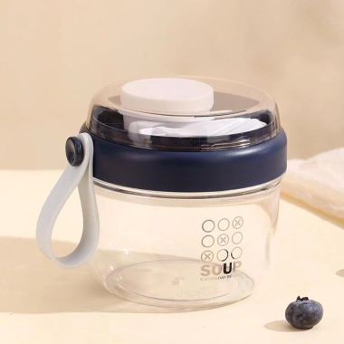 Cốc ăn sáng ZOOMING 650ml - Bát sữa chua cầm tay, hộp yến mạch chống rò rỉ, tái sử dụng, giảm 19%