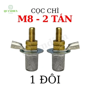 Cọc bình ắc quy M8 M10 bằng chì 2 tá, độ bền cao, chống ăn mòn đồng thau - 01 đôi giá ưu đãi 8