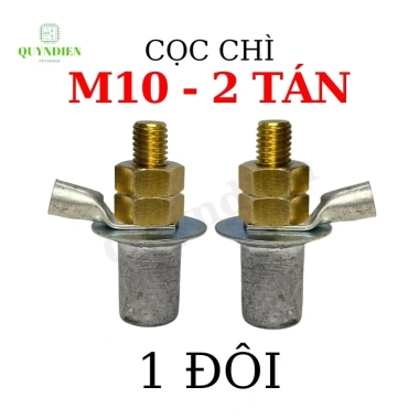 Cọc bình ắc quy M8 M10 bằng chì 2 tá, độ bền cao, chống ăn mòn đồng thau - 01 đôi giá ưu đãi 9