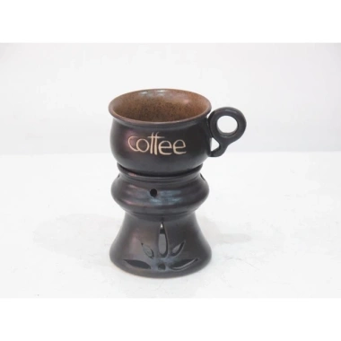 Cốc cà phê gốm Bát Tràng chân giữ nhiệt kèm bếp đốt sứ cao cấp - Giá chỉ 50.000đ