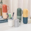Cốc đa chức năng đựng bàn chải & nước súc miệng du lịch, nắp kín, giao nhanh 2