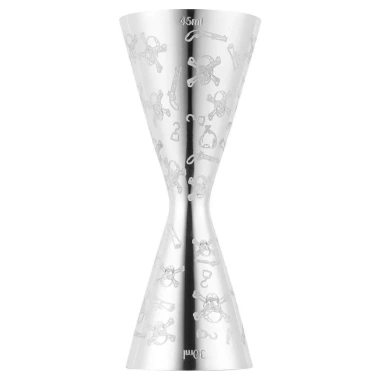 Cốc đo Cocktail FEDAOG 30/45ml Thép không gỉ Jigger - Họa tiết lá và đầu lâu, giảm giá 218.460₫