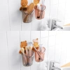Cốc Đựng Đồ Dán Tường Hình Gấu cho Bàn Chải Đánh Răng Lỗ Thoát Nước Tiện Lợi