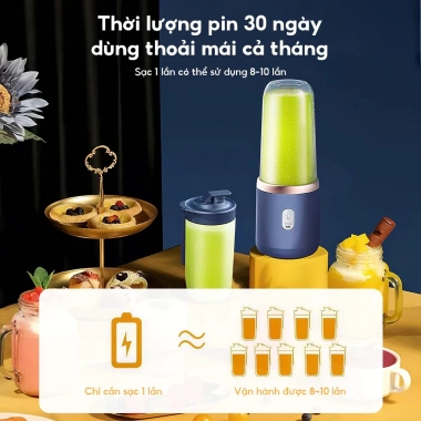 Cốc ép trái cây cầm tay tự động – Nhỏ gọn, dễ dùng, phù hợp học sinh, giá 180.000₫ 6