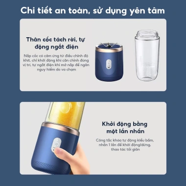 Cốc ép trái cây cầm tay tự động – Nhỏ gọn, dễ dùng, phù hợp học sinh, giá 180.000₫ 9