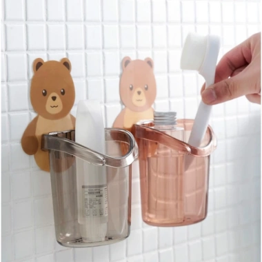 Cốc Gấu Dán Tường Đánh Răng - Đồ Dùng Nhà Tắm Chịu Lực Tốt, Giá 15.000 VND 3