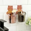 Cốc gấu dán tường đựng bàn chải & kem đánh răng - Nâu siêu đáng yêu, chỉ 22.000₫