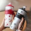 Cốc giữ nhiệt 700ml hình gấu trúc, nút bít, kèm móc khóa & túi đựng ly 2