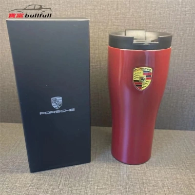Cốc giữ nhiệt hai lớp thép không gỉ Heo Hồng phong cách Porsche thể thao martini