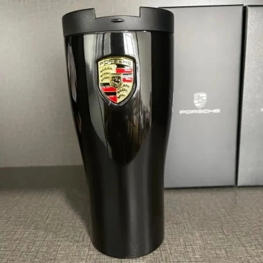 Cốc giữ nhiệt hai lớp thép không gỉ Heo Hồng phong cách Porsche thể thao martini