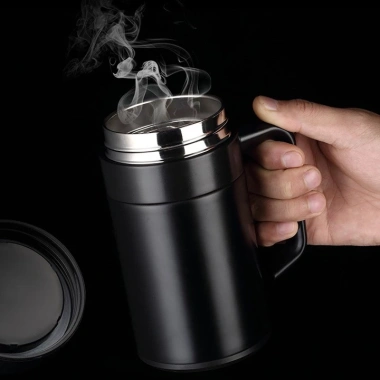 Cốc giữ nhiệt vacuum 400ml inox cao cấp không gỉ TT-HOME - Đảm bảo giữ ấm lâu, sang trọng