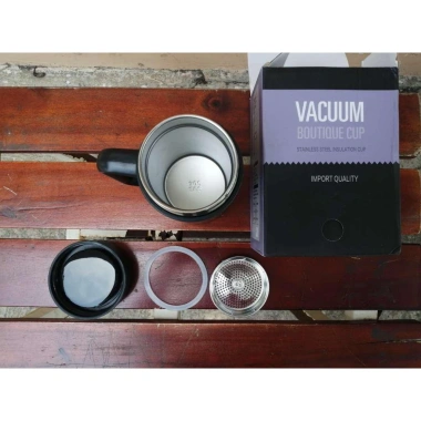 Cốc giữ nhiệt vacuum 400ml inox cao cấp không gỉ TT-HOME - Đảm bảo giữ ấm lâu, sang trọng