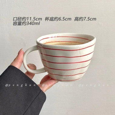 Cốc Gốm Ins Retro Cầm Tay Không Đều để Đựng Cà Phê, Sữa, Yến Mạch, Sữa Chua, Đậu Nành 6 Cốc Gốm Ins Retro Cầm Tay Không Đều để Đựng Cà Phê, Sữa, Yến Mạch, Sữa Chua, Đậu Nành 6