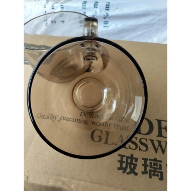 Cốc hổ phách thủy tinh 440ml - Chịu nhiệt tốt, dùng trong lò vi sóng, giá chỉ 15.000₫