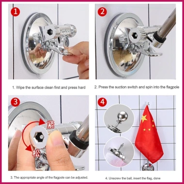 Cốc Hút Cờ Xe RV - Cột Cờ Gắn Chân Đế, Hiển Thị Giá Đỡ Cực, Giá Ưu Đãi 162.800₫