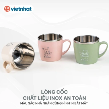 Cốc inox giữ nhiệt 200ml 6.351 – An toàn, cách nhiệt, cho bé Việt Nhật – Giá chỉ 26.900₫ 5
