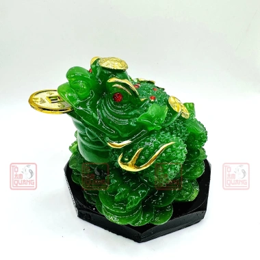 Cóc Ngậm Tiền Thềm Thừ Ngọc Đế Gỗ - Bàn Thờ Thần Tài Phong Thủy Thu Hút Tài Lộc May Mắn Tô Tâm Quang 79,000 VND
