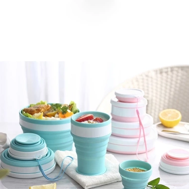 Cốc nước gấp gọn silicone tiện lợi, nhẹ bền, phù hợp du lịch - Giá 50,094₫