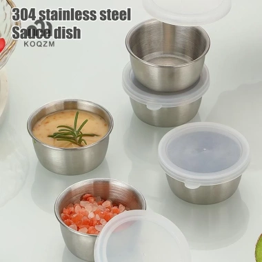 Cốc nước sốt thép không gỉ mini nắp kín - Gia vị di động cho lẩu, mì, salad - 45.870₫