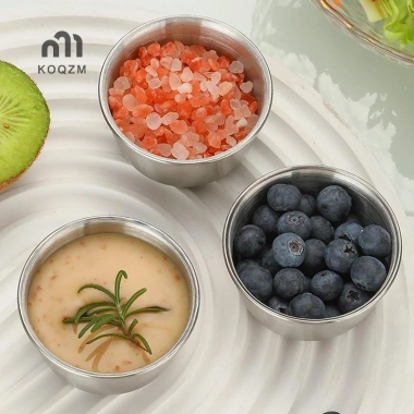 Cốc nước sốt thép không gỉ mini nắp kín - Gia vị di động cho lẩu, mì, salad - 45.870₫