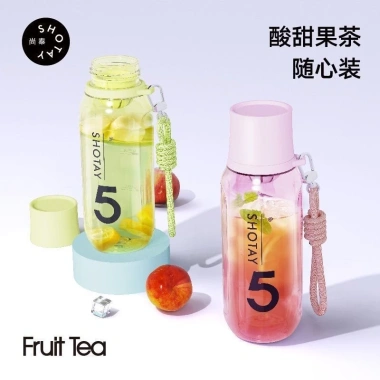 Cốc Nước Thể Thao SHOTAY Tritan 600/750ml BPA Free, Kèm Bộ Lọc Trà - Giá 199k