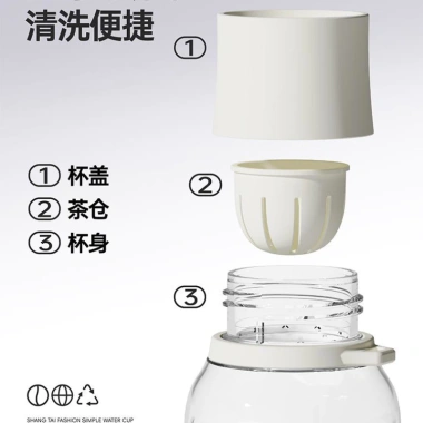 Cốc Nước Thể Thao SHOTAY Tritan 600/750ml BPA Free, Kèm Bộ Lọc Trà - Giá 199k