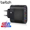 Cốc sạc nhanh QC 3.0 48W 6 cổng USB gắn tường - Siêu tốc, giá chỉ 99.237 VND