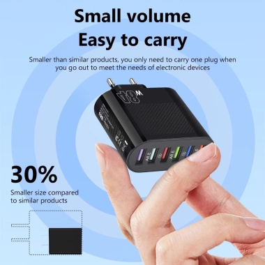 Cốc sạc nhanh QC 3.0 48W 6 cổng USB gắn tường - Siêu tốc, giá chỉ 99.237 VND