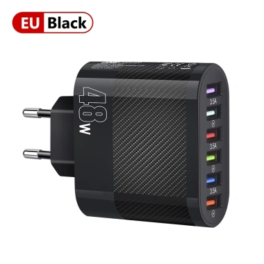 Cốc sạc nhanh QC 3.0 48W 6 cổng USB gắn tường - Siêu tốc, giá chỉ 99.237 VND