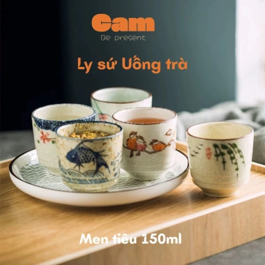Cốc sứ phong cách Nhật cho nước, trà, cafe – Quà tặng Nhà của Nâu, giảm còn 34.229₫