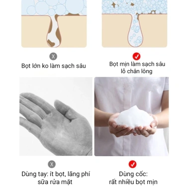 Cốc tạo bọt sữa rửa mặt bảo vệ da - Loại bỏ bã nhờn, da mềm mịn, giảm còn 39.000đ