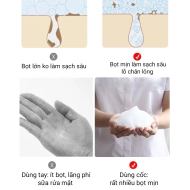 Cốc tạo bọt sữa rửa mặt - Thẩm thấu nhanh, làm sạch lỗ chân lông, chỉ 36.900đ