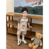 Cộc tay bé trai Cotton mềm mát Tone Nâu Kem, họa tiết Chó Puppy Siêu Cưng Size 7-25kg Giá 165k 2
