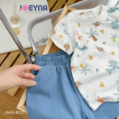Cộc Tay Bé Trai In Tràn Cá Heo Cây Dừa Cotton Mềm Mịn – Siêu Cute, Thoáng Mát, Giá 215.000₫ (Giảm 62.350₫) 6