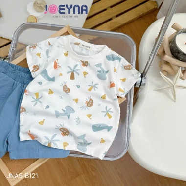 Cộc Tay Bé Trai In Tràn Cá Heo Cây Dừa Cotton Mềm Mịn – Siêu Cute, Thoáng Mát, Giá 215.000₫ (Giảm 62.350₫) 7