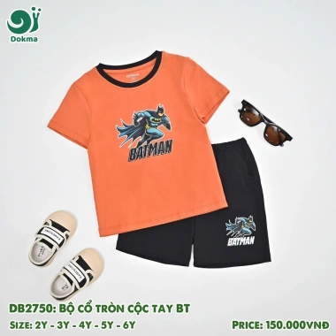 Cộc Tay Dokma Bé Trai 11-22kg 2-6Y - Thoáng Khí, Độ Bền Cao, Giá 150.000₫