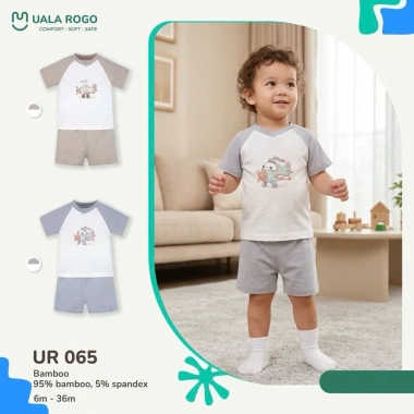 Cộc tay hoạ tiết đáng yêu cho bé trai và bé gái 6,5-16kg UalaRogo UR series giá ưu đãi 155k