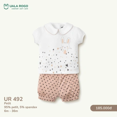 Cộc tay hoạ tiết đáng yêu cho bé trai và bé gái 6,5-16kg UalaRogo UR series giá ưu đãi 155k 10 Cộc tay hoạ tiết đáng yêu cho bé trai và bé gái 6,5-16kg UalaRogo UR series giá ưu đãi 155k 10