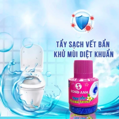 Cốc thả bồn cầu khử mùi SONG ANH 3 chai diệt khuẩn chống ố vàng 49.000đ 3