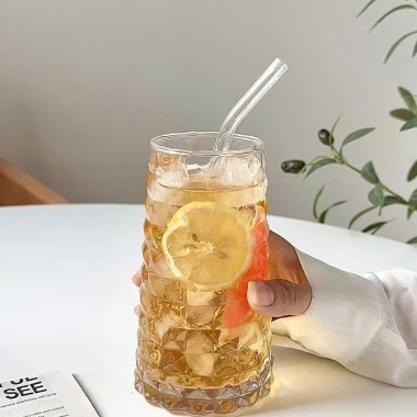 Cốc thuỷ tinh 520ml Hình tháp kim cương - Ly uống nước, cocktail, trà, sinh tố, nước ép Hồng Lộc ST 30.000 đồng 6