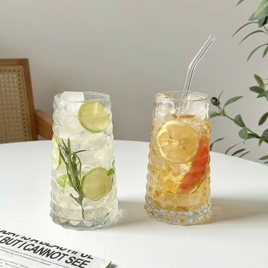 Cốc thuỷ tinh 520ml Hình tháp kim cương - Ly uống nước, cocktail, trà, sinh tố, nước ép Hồng Lộc ST 30.000 đồng 7