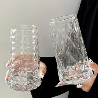 Cốc thuỷ tinh 520ml Hình tháp kim cương - Ly uống nước, cocktail, trà, sinh tố, nước ép Hồng Lộc ST 30.000 đồng 9