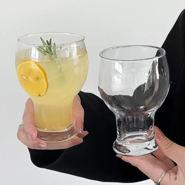 Cốc Thủy Tinh Dáng Tròn Loe Miệng CTT104 - Ly Uống Cafe, Sinh Tố Giá 32.000₫