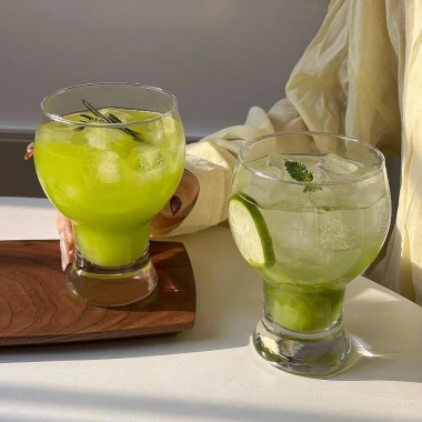 Cốc Thủy Tinh Dáng Tròn Loe Miệng CTT104 - Ly Uống Cafe, Sinh Tố Giá 32.000₫