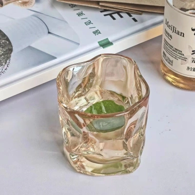 Cốc thủy tinh decor xoắn sáng tạo - ly whisky cao cấp, giá 15.000đ