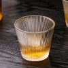 Cốc thủy tinh miệng loe 300ml họa tiết sọc sần - ly decor quán cafe 26.500đ 2