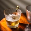 Cốc thủy tinh miệng loe 300ml họa tiết sọc sần - ly decor quán cafe 26.500đ 3