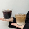 Cốc thủy tinh miệng loe 300ml họa tiết sọc sần - ly decor quán cafe 26.500đ 7